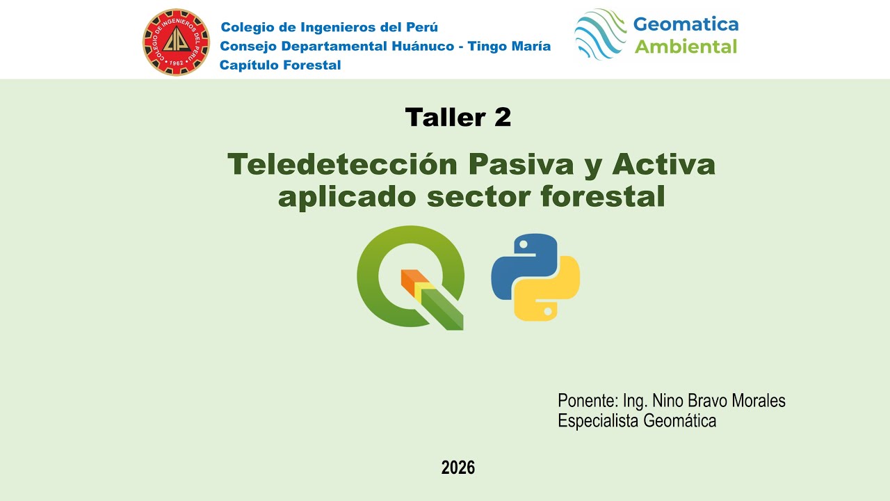 Taller 2. Teledetección Pasiva y Activa  aplicado Forestal | Sensores, Satélites y Monitoreo