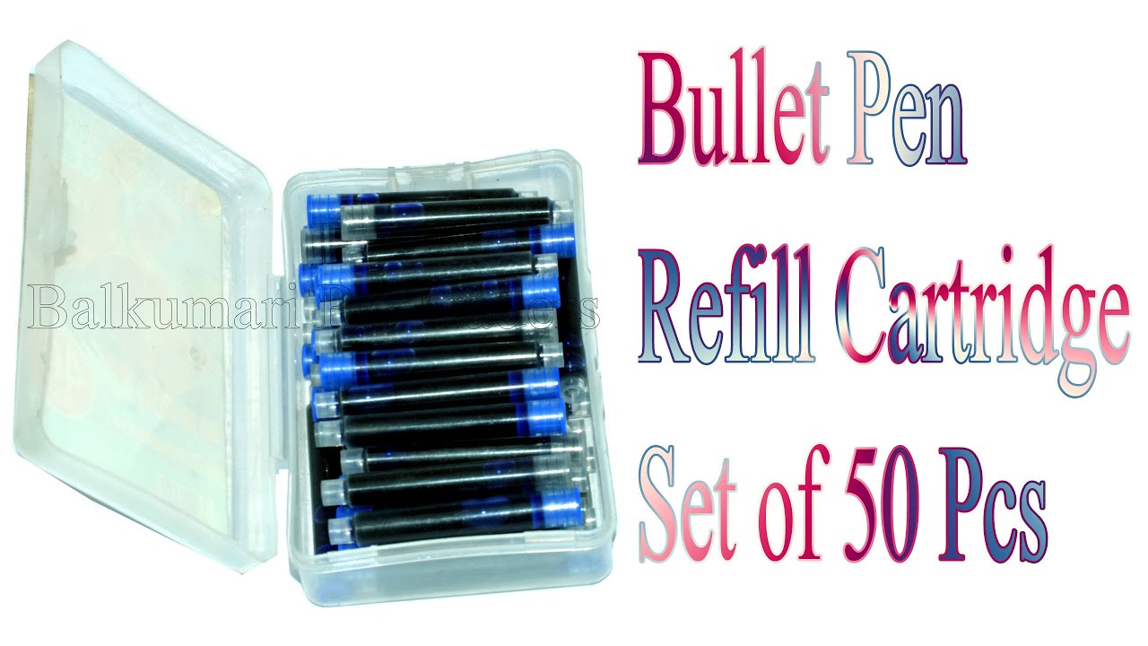 Bullet Pen Refill Cartridge Set of 50 Pcs