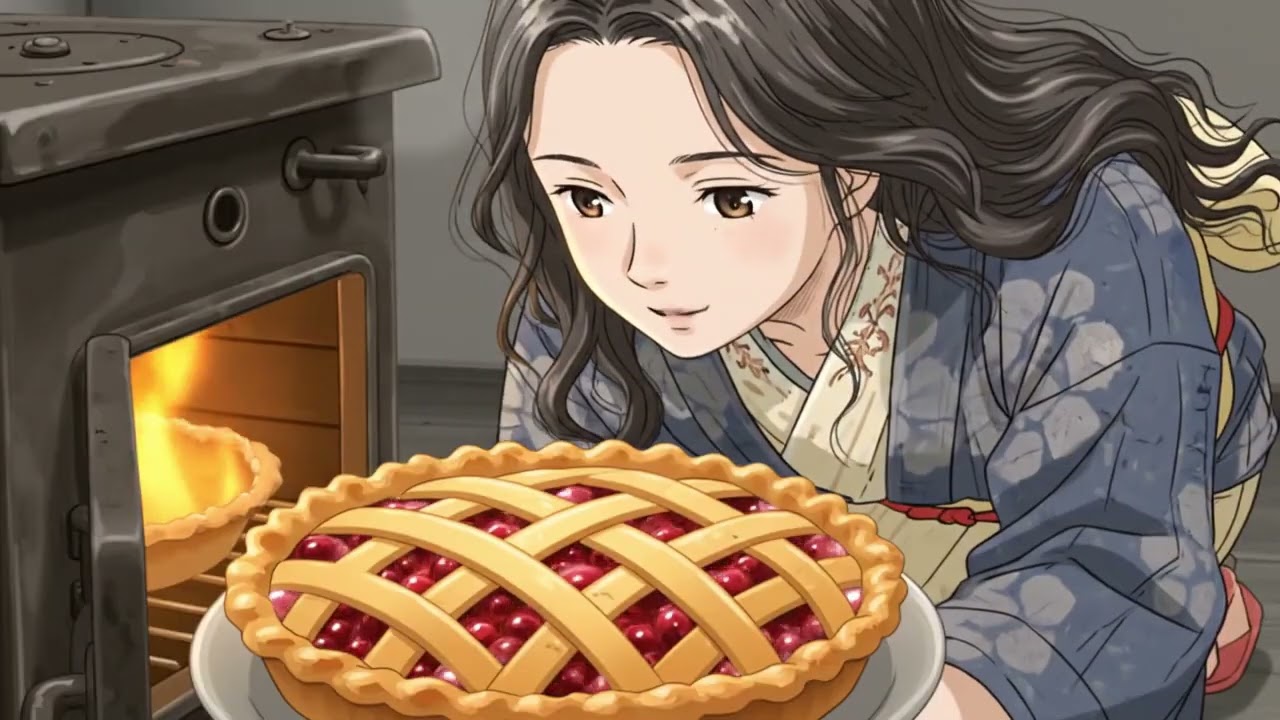 Rainy Day in the Forest House: Cooking Wild Berry Pie & Lighting Oil Lamps | Ghibli-Style ASMR