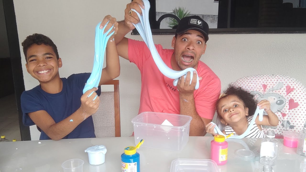 Nós fizemos uma SLIME gigante 😱😱  Quase deu errado 🤣🤣 / Sarah Gabriella Kids