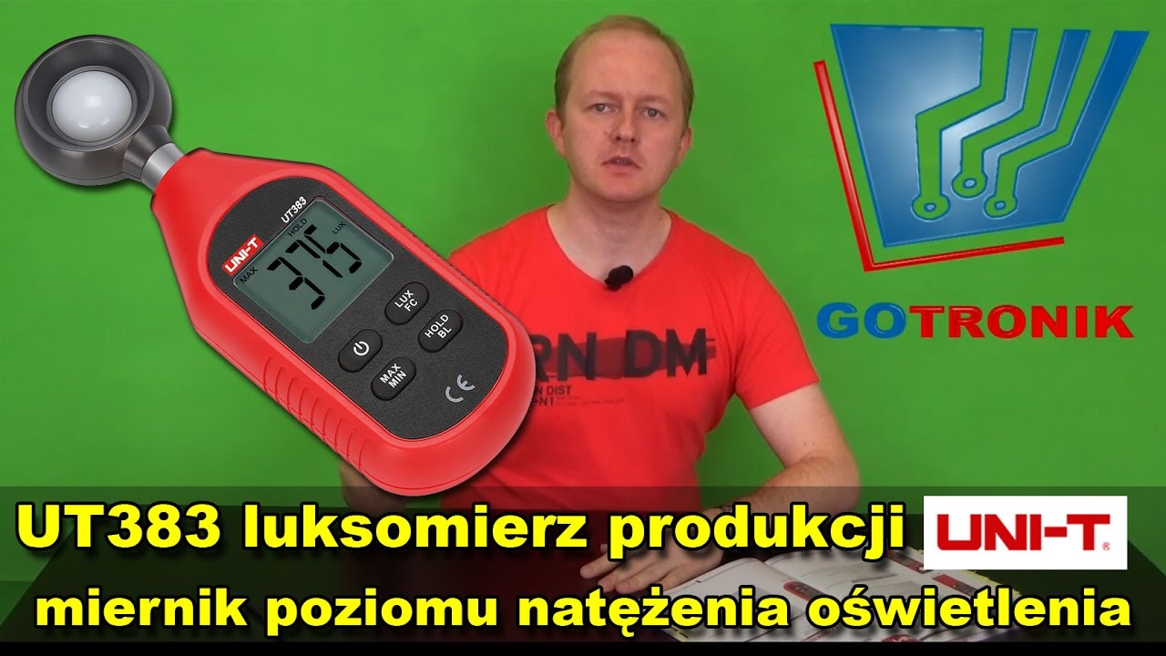 UT383 luksomierz pomiar poziomu natężenia oświetlenia
