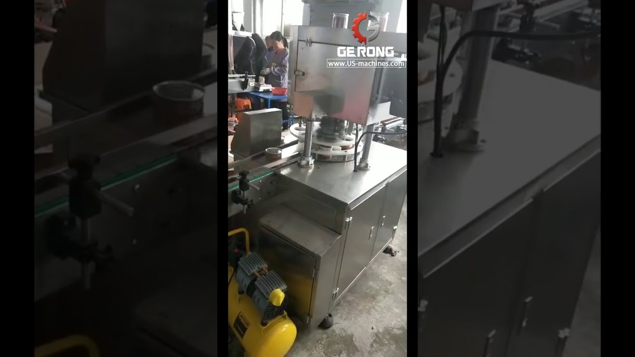 Automatic nut food PET bottle seaming sealing machine can tin seamer line