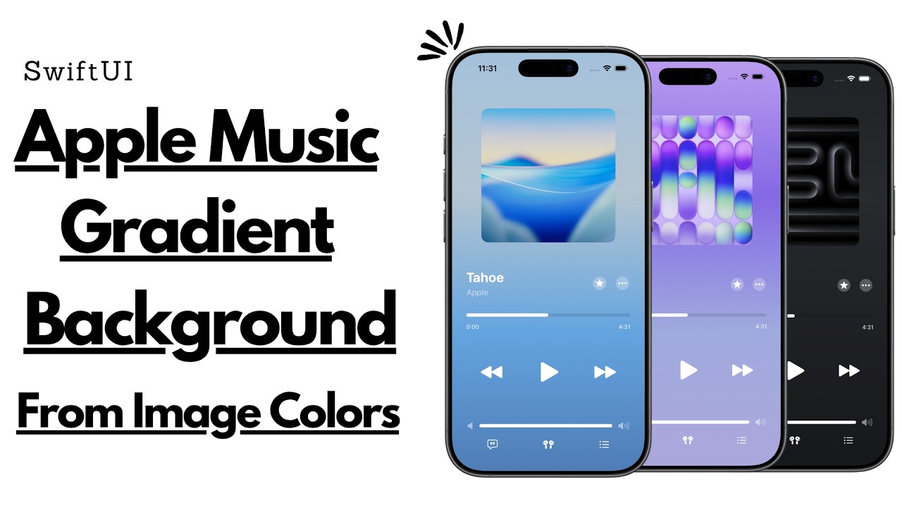 Apple Music Style Background Gradient From Image Colors Using SwiftUI | Xcode 26