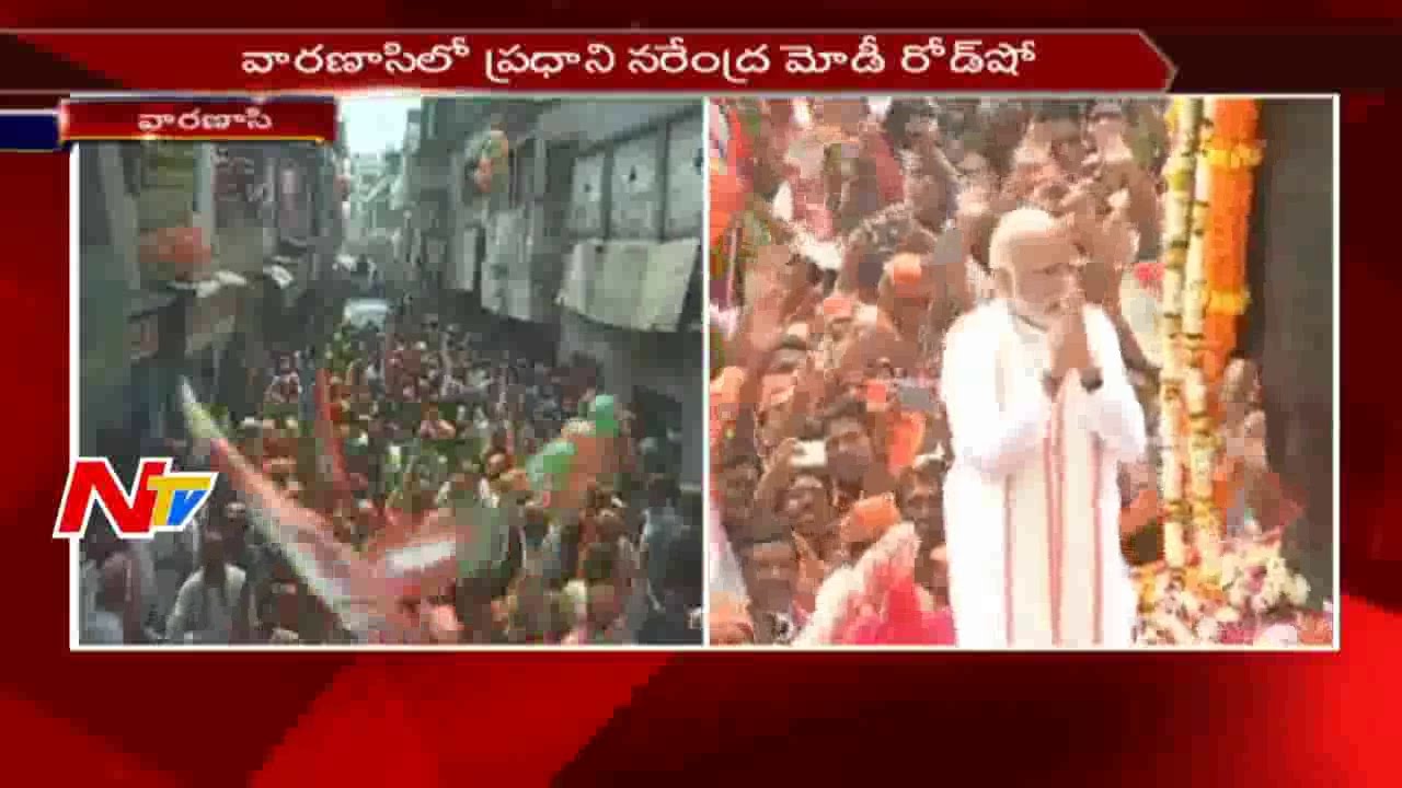 Narendra Modi Massive Roadshow in Varanasi || #UPelection || #ModiInVaranasi || NTV