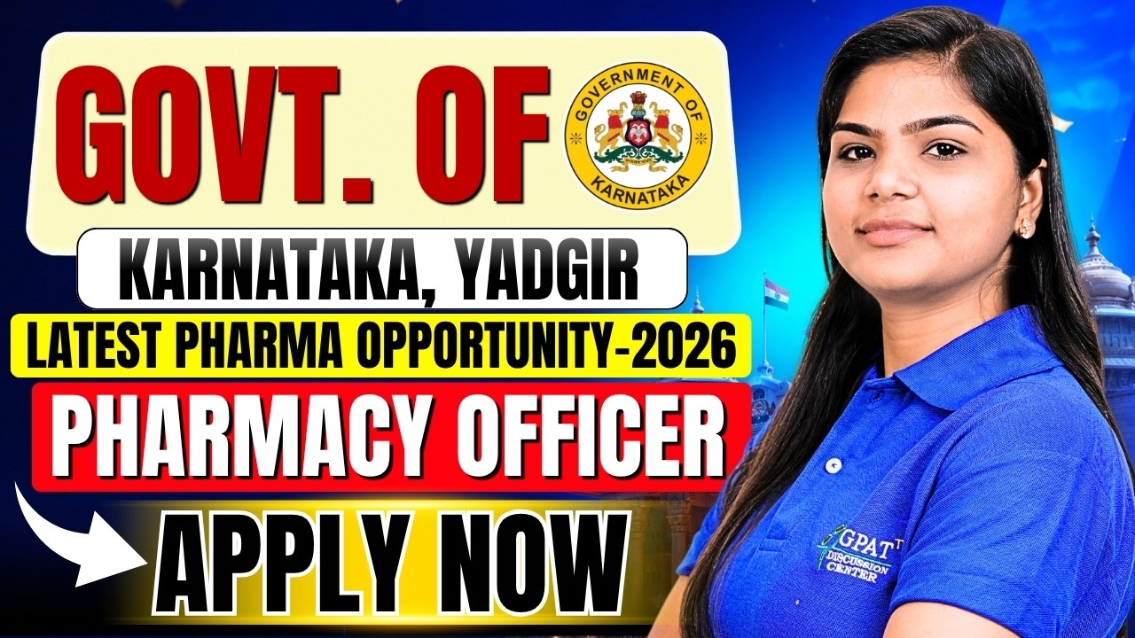 Government of Karnataka Pharmacy Officer Recruitment 2026 | Latest Pharma Jobs