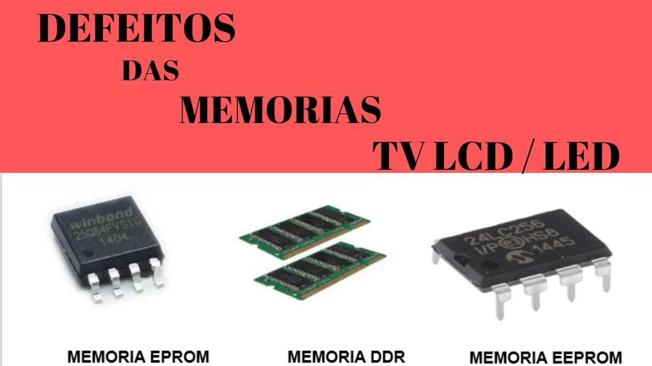 Video aula 49 Defeitos das memorias na tv LCD / LED