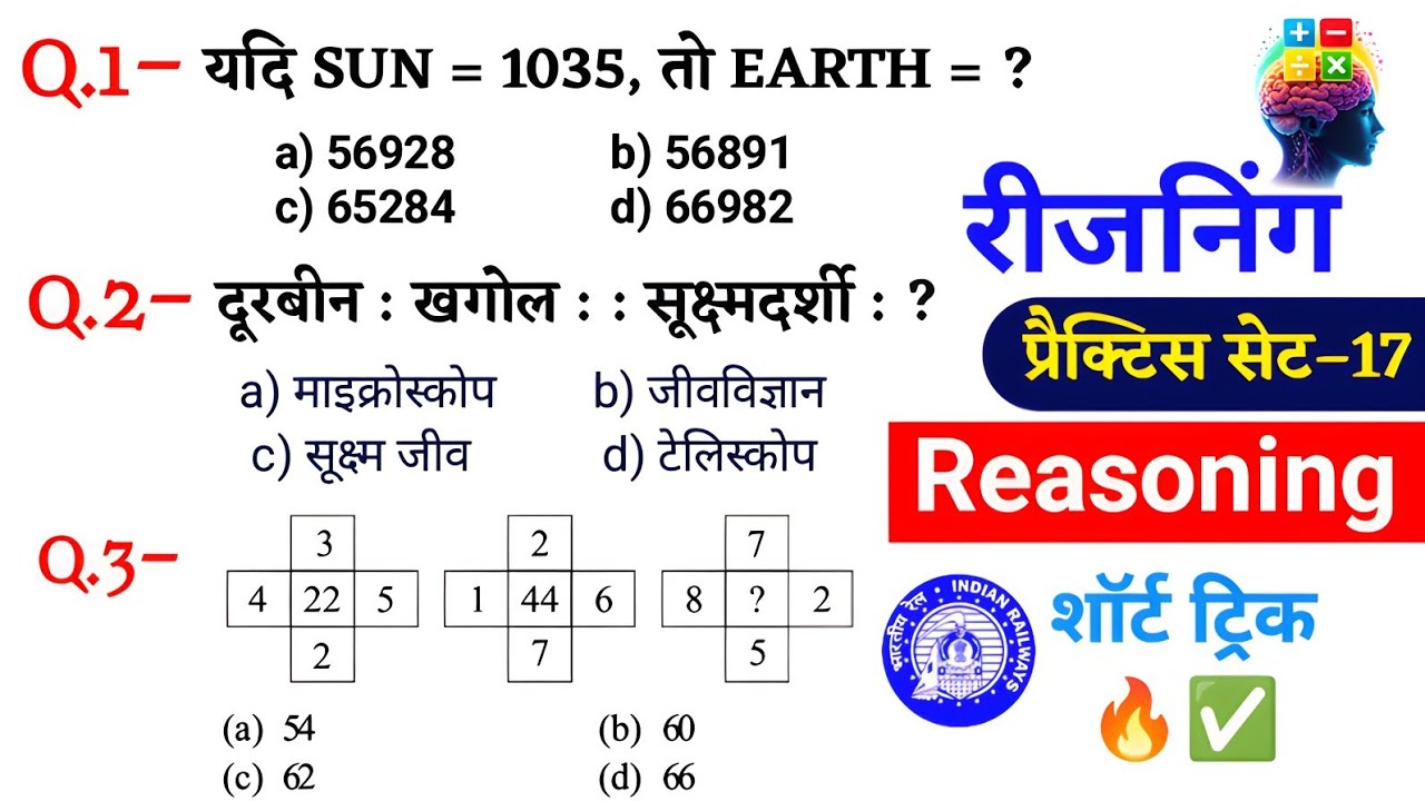 रीजनिंग प्रैक्टिस चैलेंज Set–17🎯🔥 SSC Railway RRB Group D | NTPC | SSC Ka Question Answer 2026 | UPP