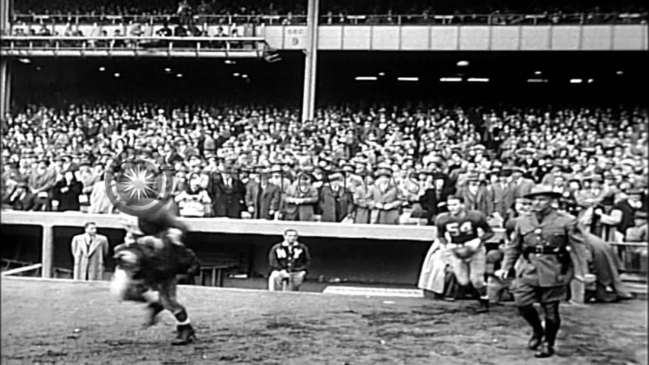 Army versus Notre Dame in a football match at Yankee stadium in New York , United...HD Stock Footage