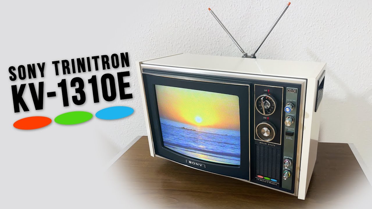 Sony Trinitron KV-1310E (White) 70s Portable Color CRT TV #vintagetv