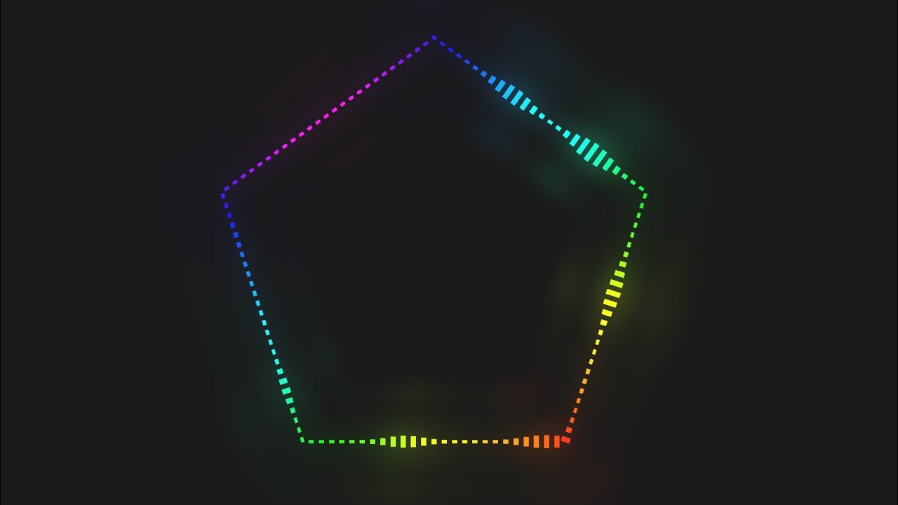Green Screen Pentagon audio spectrum visualizer | Chroma Key | Green Screen Effects | #63