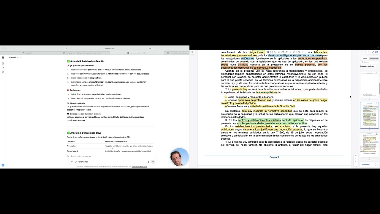 Legislación Tema 8 - Ley de Prevencion de Riesgos Laborales - Parte 1