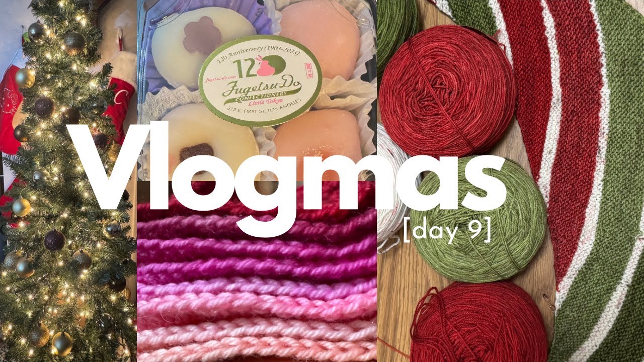 chatty resetting some vlogmas goals. || vlogmas day 9|| [cozy knitting vlog]