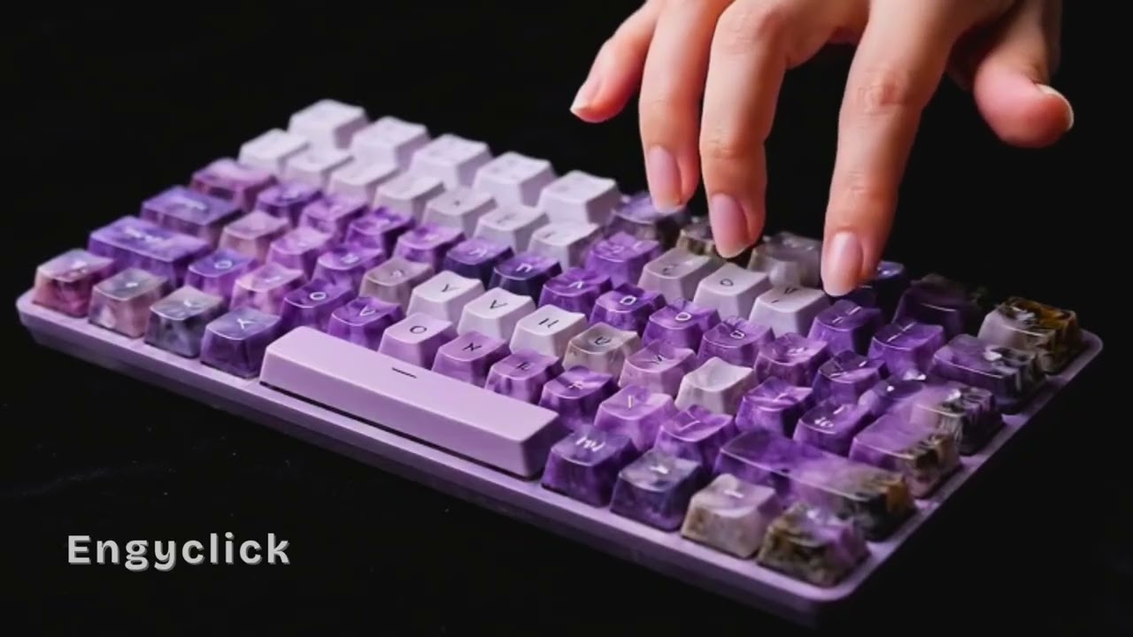 Oddly Satisfying Crystal Typing ASMR | Relaxing Keyboard Sounds No Talking
