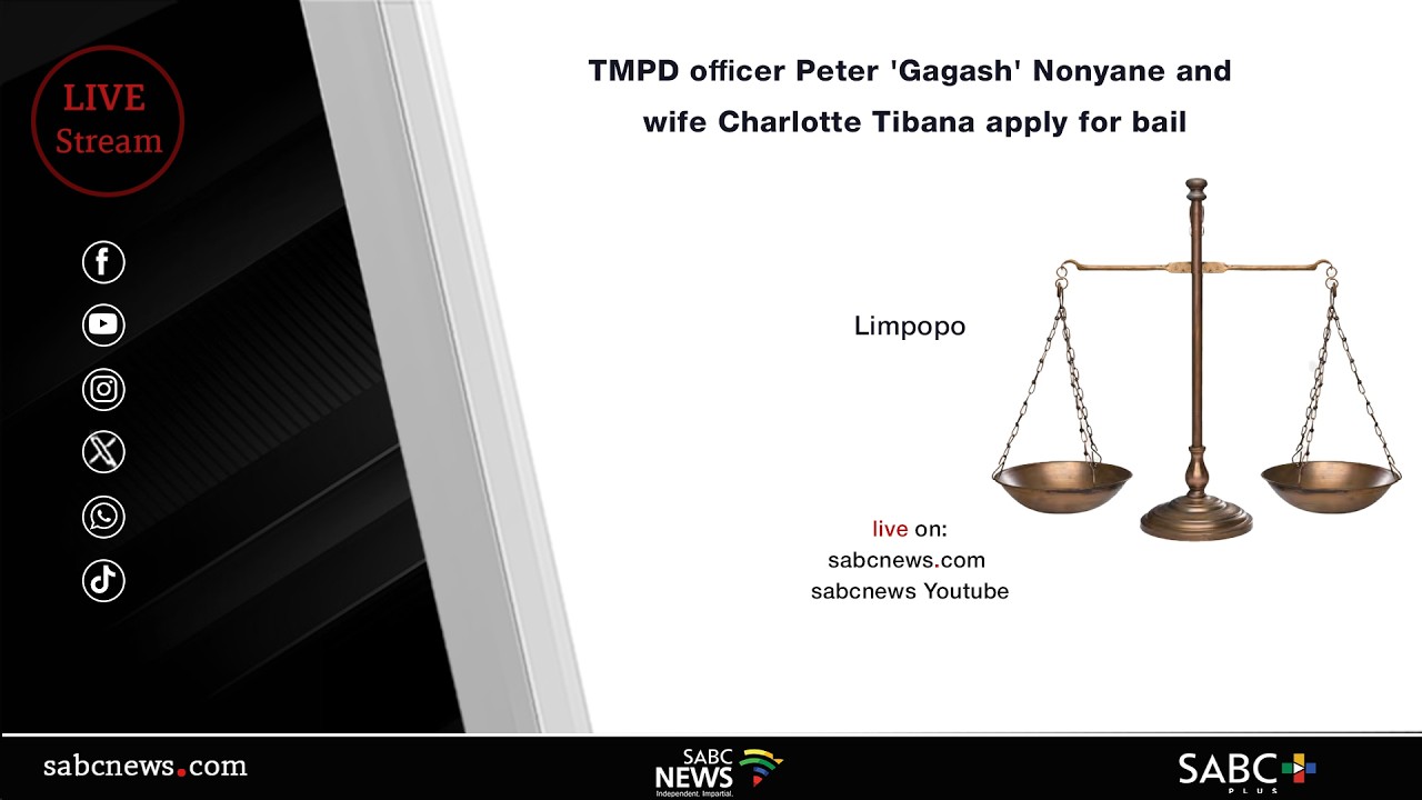 TMPD officer Peter 'Gagash' Nonyane and wife Charlotte Tibana face bail hearing