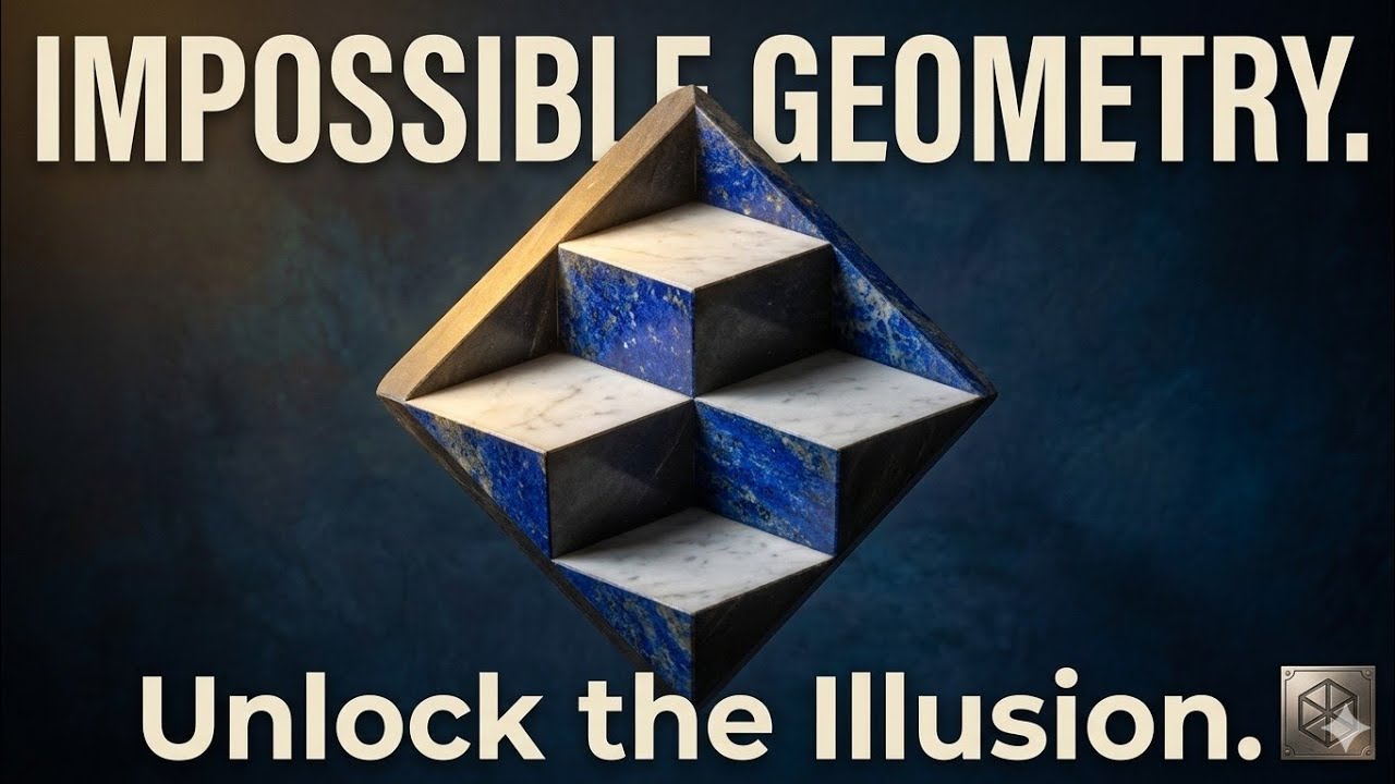 Impossible 3D Diamond Illusion! 🟦⬛ (Oddly Satisfying)