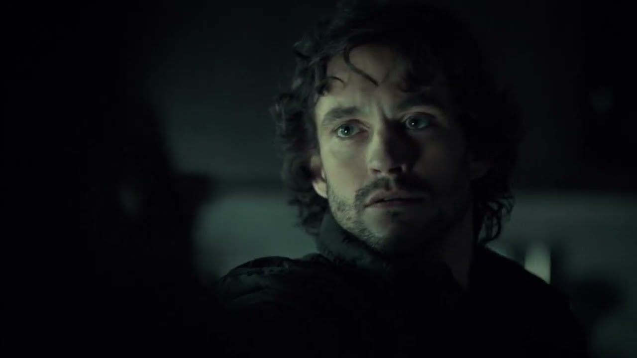 Will threatens Hannibal in his kitchen