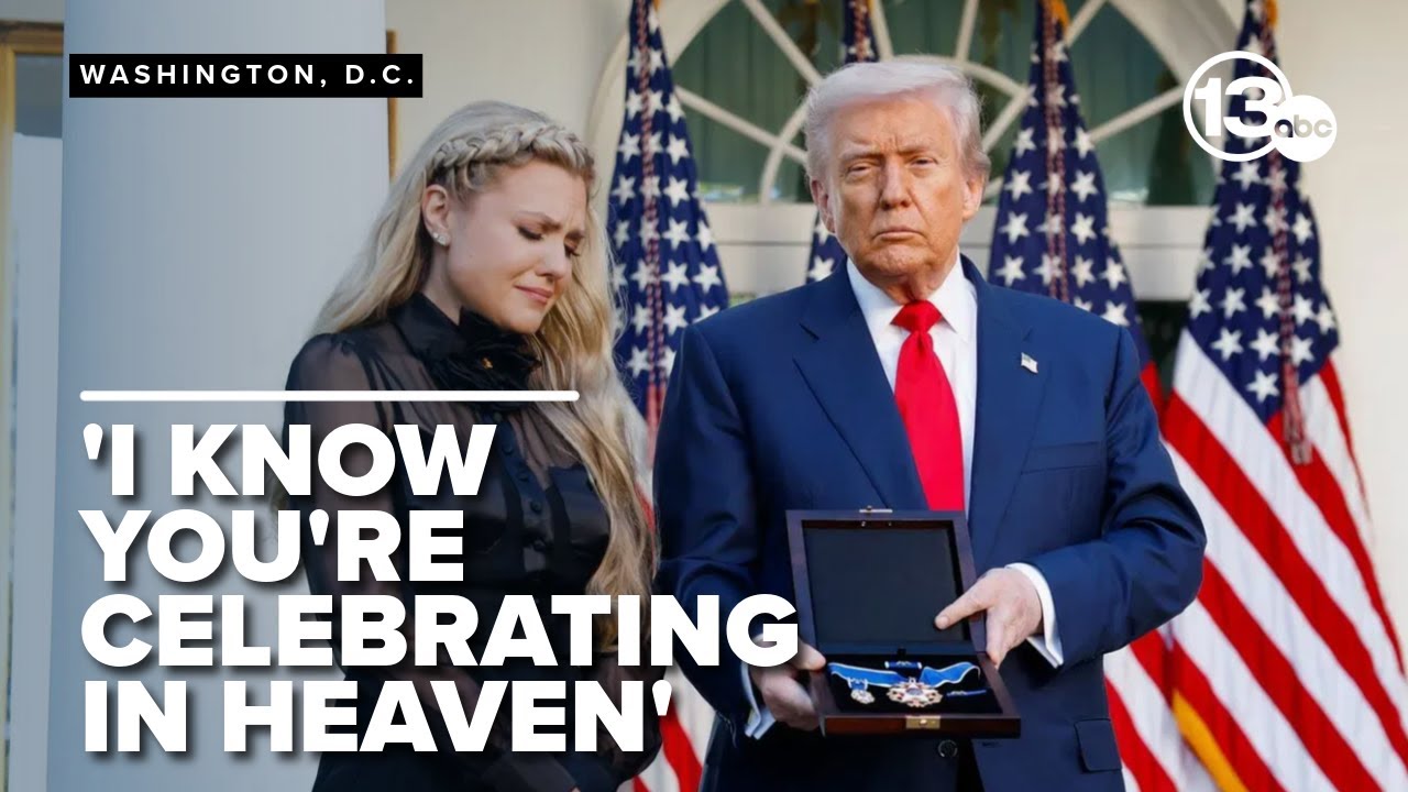 FULL: Erika Kirk reflects on late husband's legacy as Trump presents Presidential Medal of Freedom