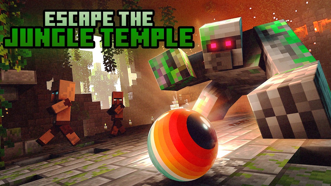 Jungle Temple Escape - MINECRAFT Marble Run