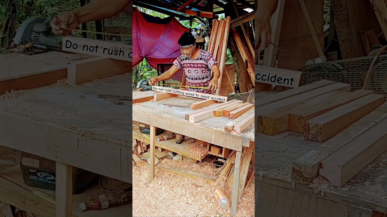 Safety first,do not rush when cutting #woodwork #woodworking #furniture #art #safety #ideas