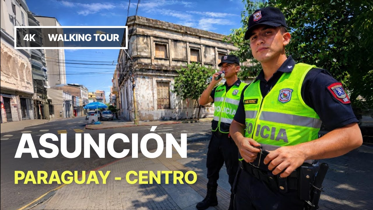 Asunción, Paraguay - Centro Walking Tour | Paseo 4K 60fps