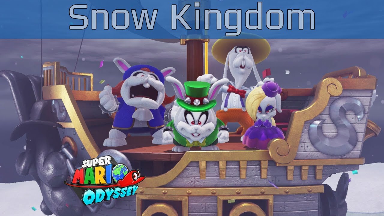 Super Mario Odyssey - Snow Kingdom Walkthrough [HD 1080P/60FPS]