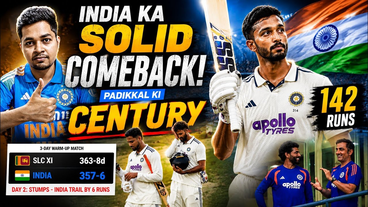 SOLID COMEBACK BY INDIA! PADIKKAL&rsquo;S CENTURY!