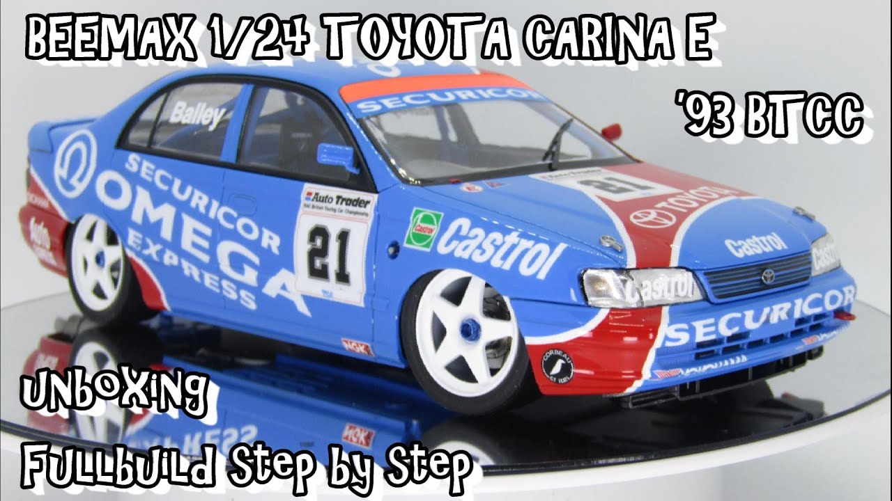 Scale Car Plastic Model BEEMAX 1/24 TOYOTA ST191 CARINA E ’93 BTCC unboxing fullbuild step by step