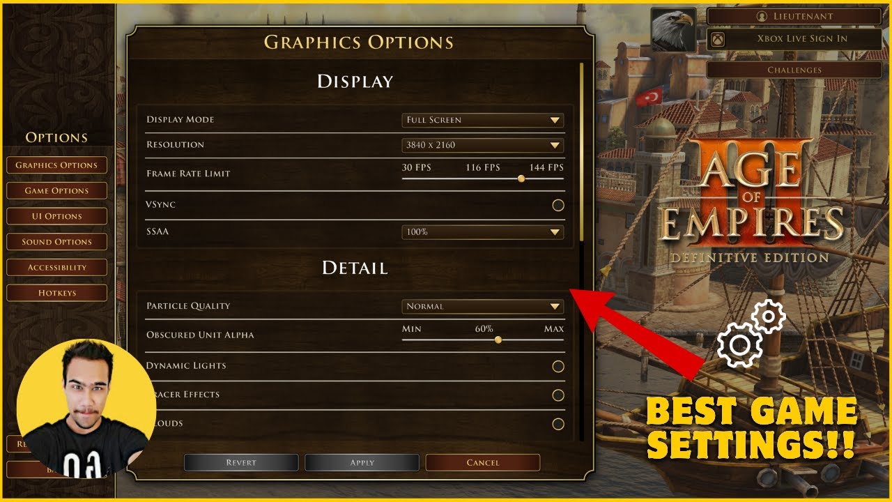 Age of Empires 3- Best Game Settings | Lieutenant AOE3 Graphics Settings | AOE3 DE | Nvidia | 4K