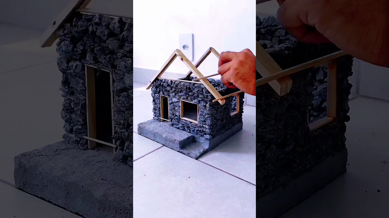Can I  build a rustic stone house #miniature #vfuho#house
