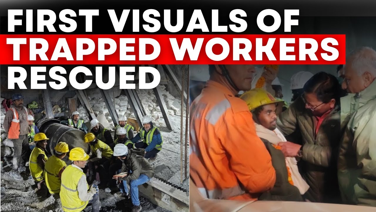 Uttarakhand Tunnel LIVE: First Visuals Of Trapped Workers Rescued From Collapsed Uttarkashi Tunnel