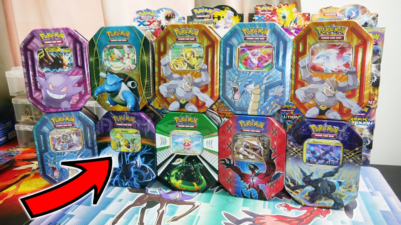 BRAND NEW!! CHEAP $12 REPACKAGED 10X POKEMON TIN OPENING!! Flea Market Finds!!