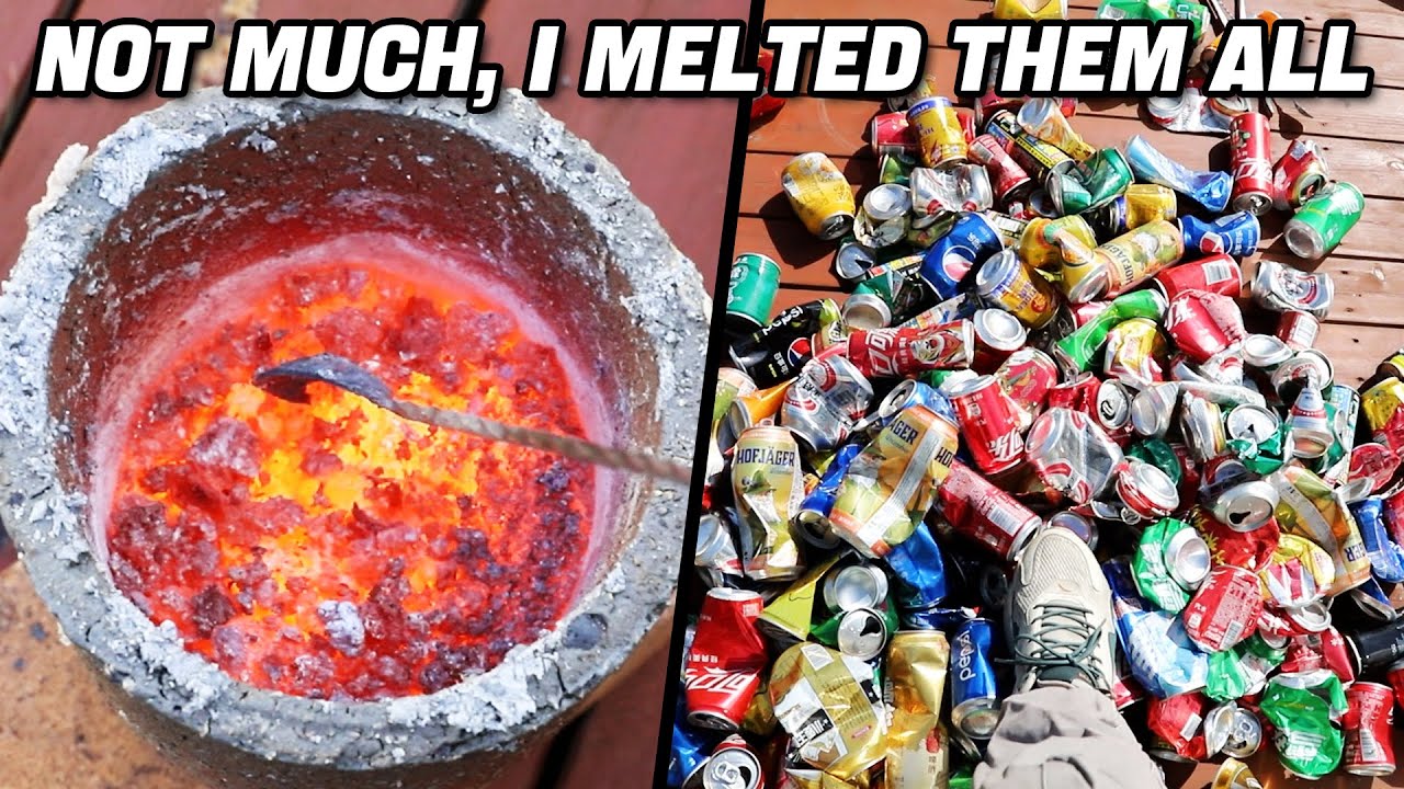 The entry level of metal smelting? - Aluminum cans melting eg.2 - ToAuto Gas melting furnace - ASMR