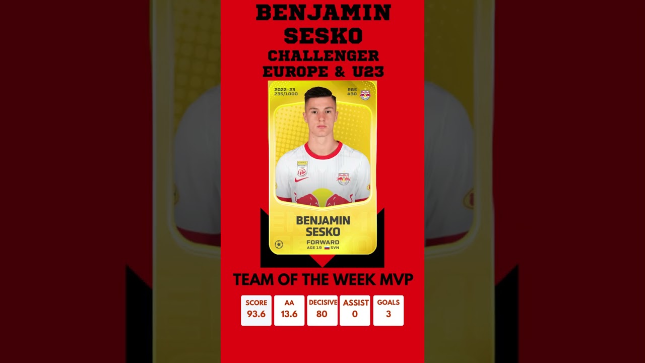 MY SORARE TEAM OF THE WEEK PLAYER⚽️GW347💥BENJAMIN SESKO❗️#shorts #sorare #teamoftheweek