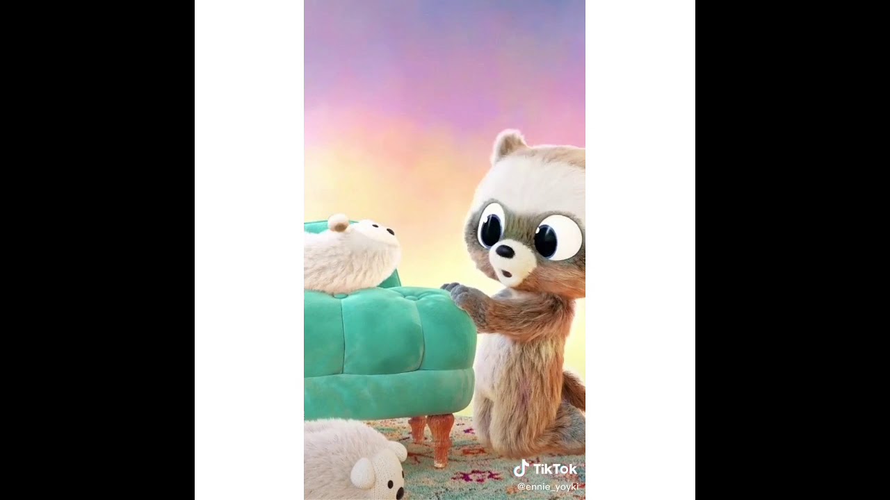 енот и кот танцует  эни и йоки. raccoon and cat dancing, ennie and yoyki dance