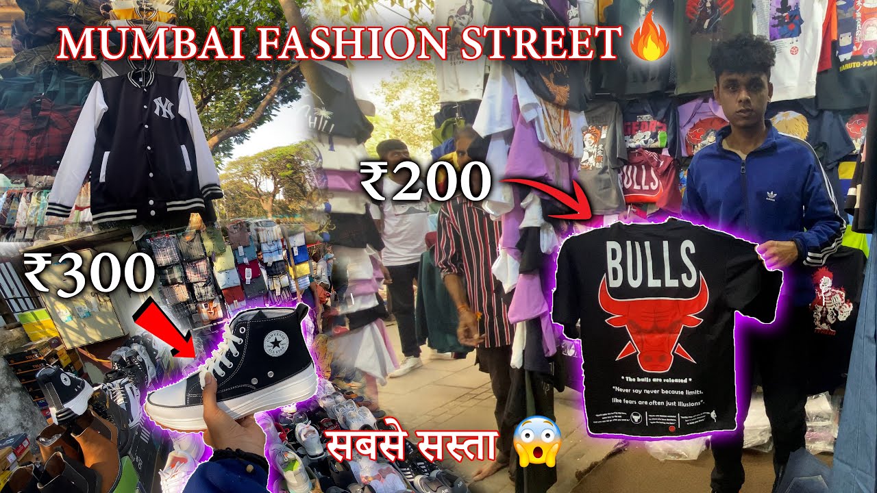 Clothes under ₹200 | fashion street mumbai | baggy jeans