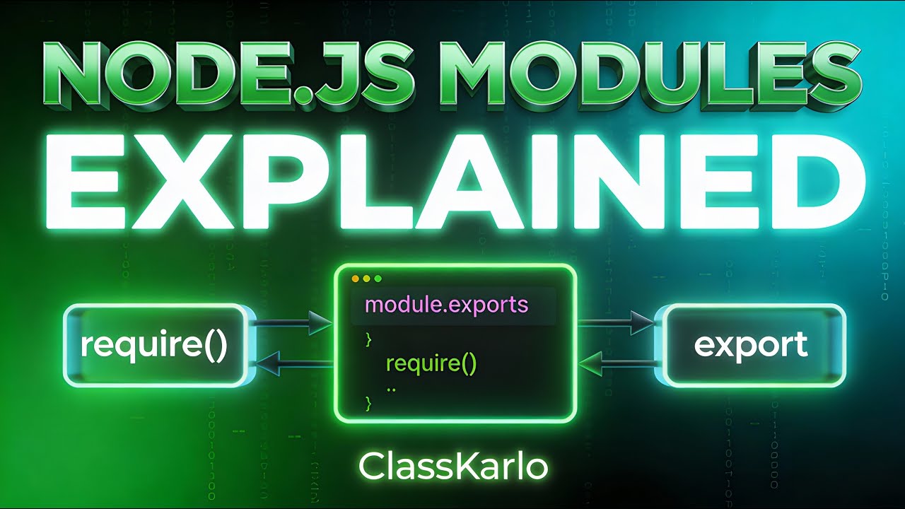 Node.js Modules Explained | Built-in, Custom & Third-Party Modules