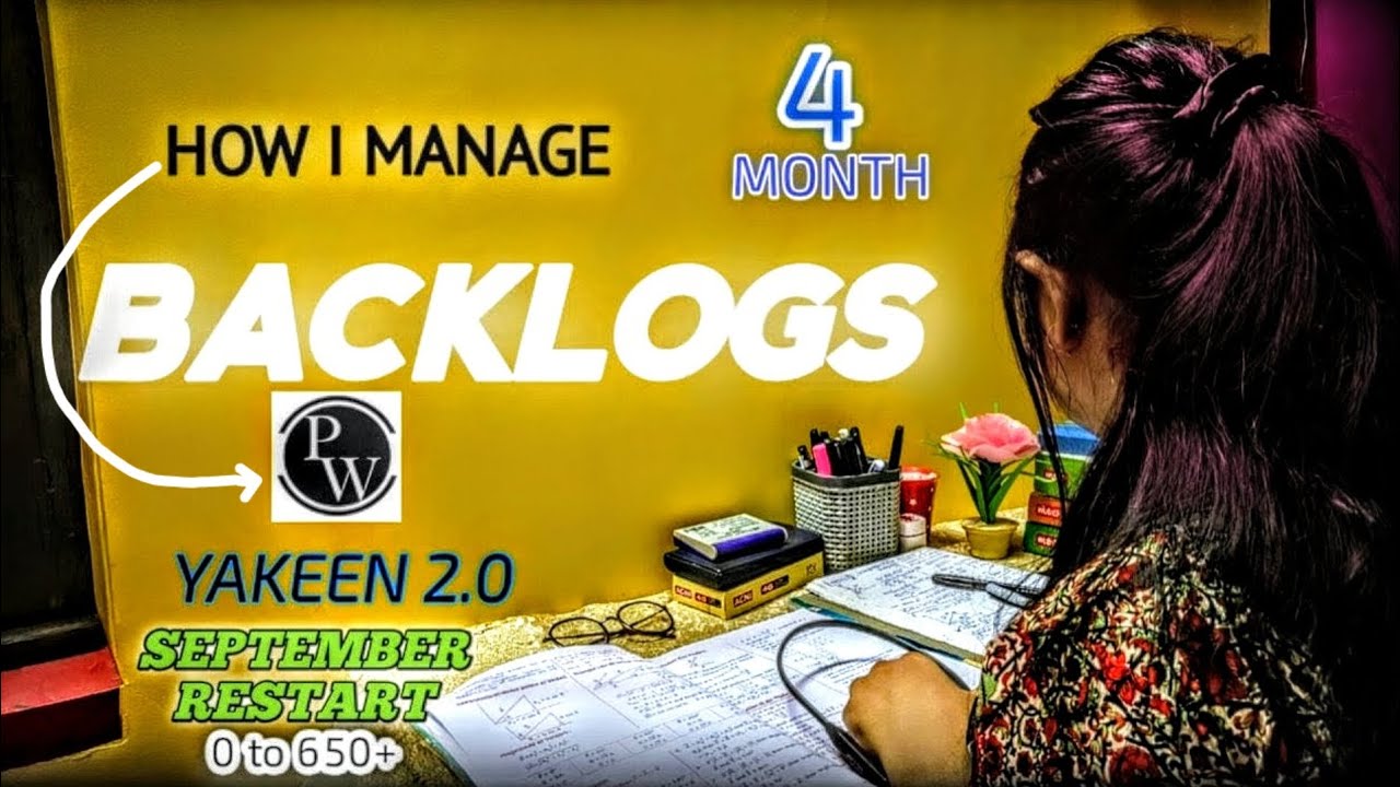 My strategy to cover 4 month backlog for NEET 2026📚 I PW Yakeen 2.0 student #neet2026 #backlog #pw 