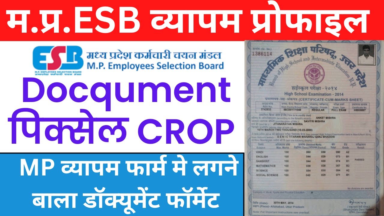 ESB PROFILE BIRHT CERTIFICATE PIXCEL CROP // ESB PROFILE DOCQUMENT RESIZE / ESB KE LIYE IMAGE RESIZE