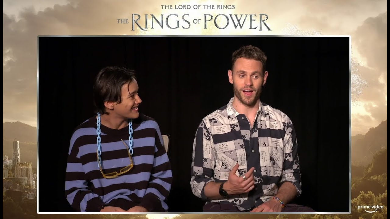 Lord of the Rings: The Rings of Power Tyroe Muhafidin (Theo) Charlie Vickers (Halbrand) Interview