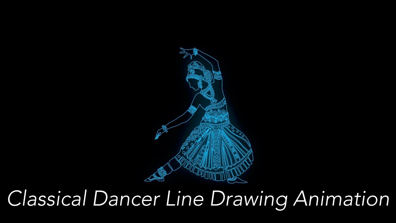 Line Drawing Art (Classical Dancer) (Sr Graphics)