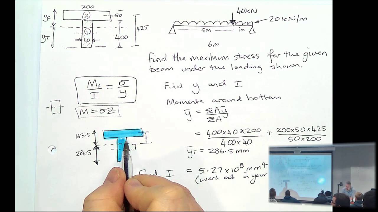 11 - example J1c - Theory of simple bending (Structural mechanics)