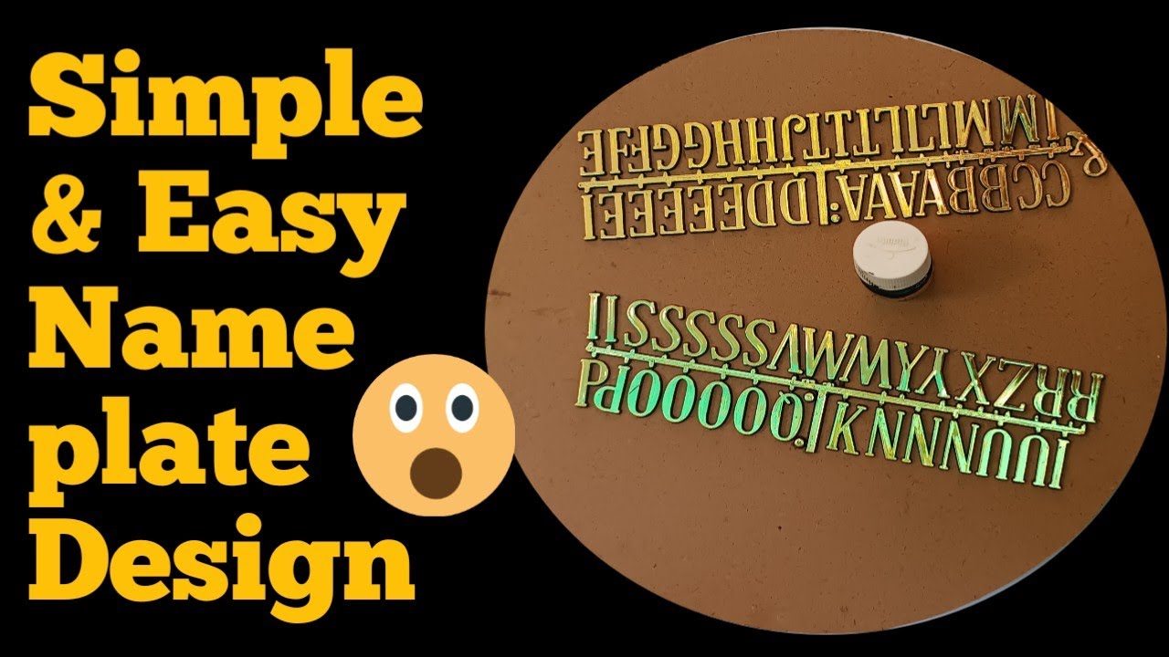 DIY Nameplate | How To Make Name Plate At Home | Easy DIY Name plate From Cardboard