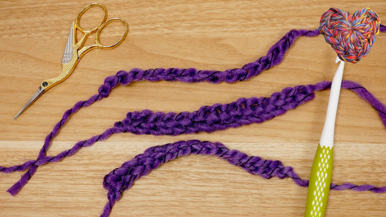 Häklen | doppelte Luftmaschen Ketten im Vergleich