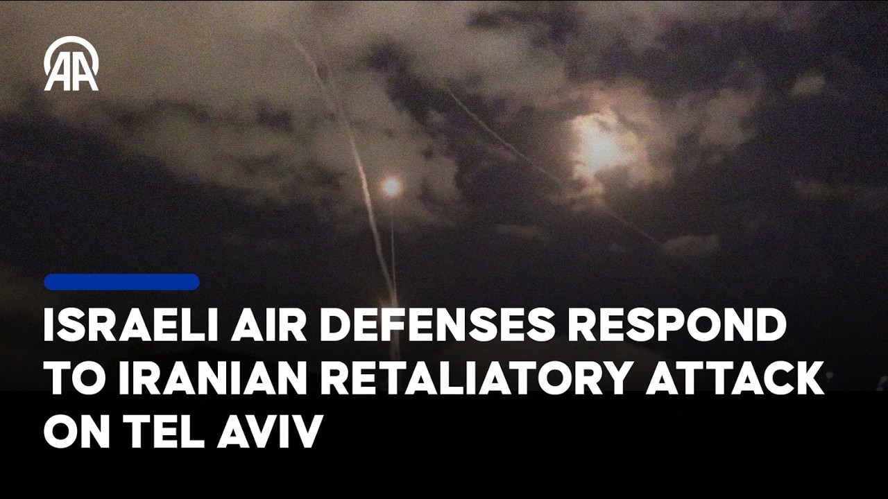 Israeli air defenses respond to Iranian retaliatory attack on Tel Aviv