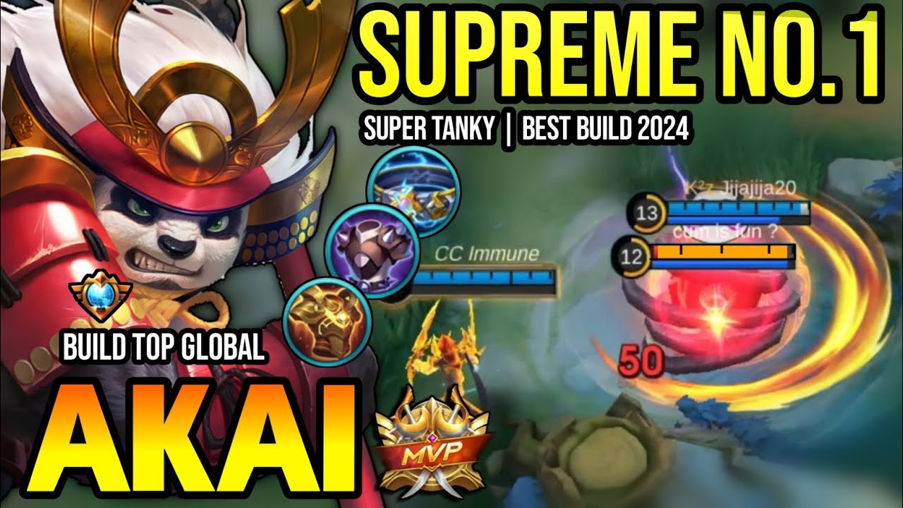 AKAI BEST BUILD 2024 | BUILD TOP GLOBAL AKAI GAMEPLAY | MOBILE LEGENDS✓
