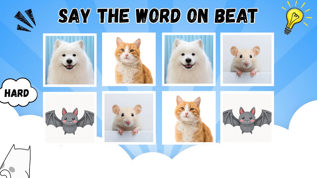 Say The Word On Beat Challenge | LEVEL 1-3 (EASY MEDIUM HARD)