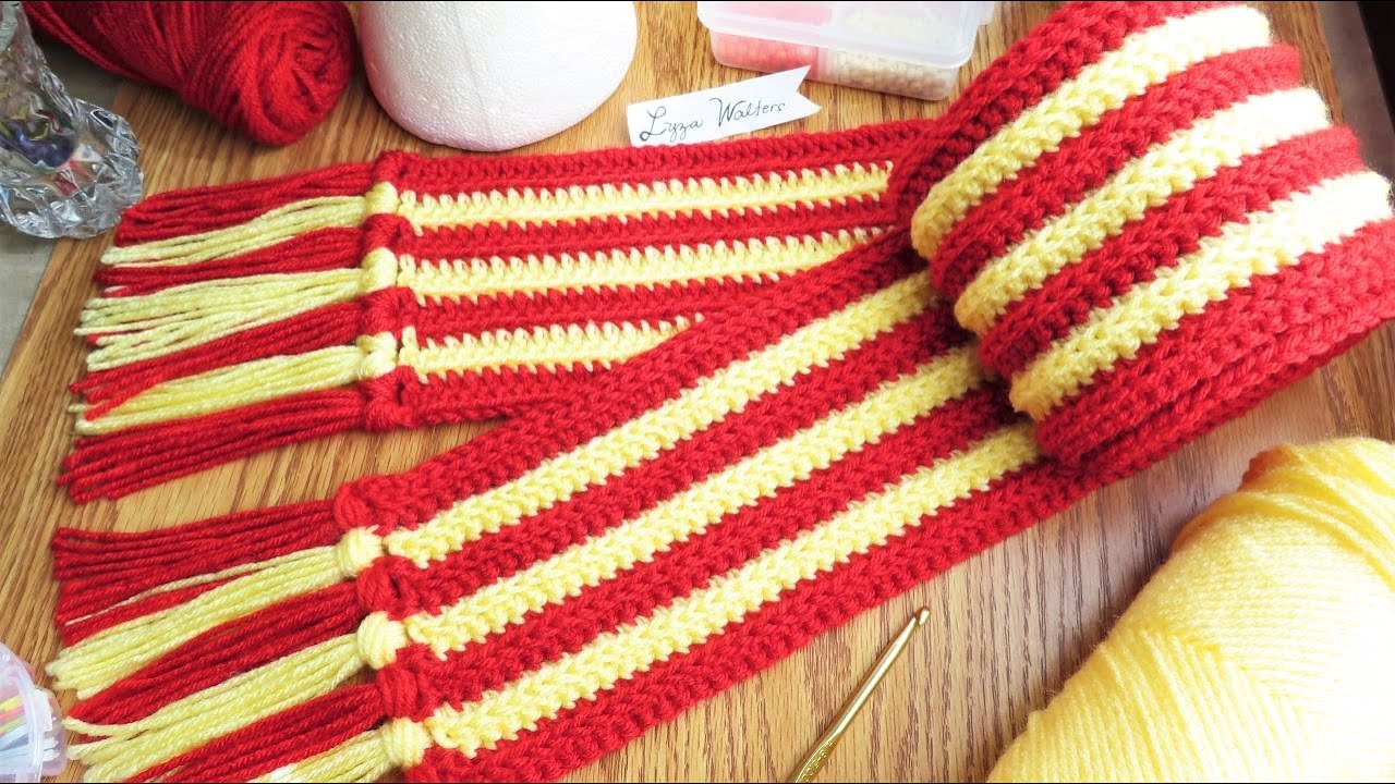 Crochet a Scarf with HDC & Single Crochet - The Sunset Trail Scarf