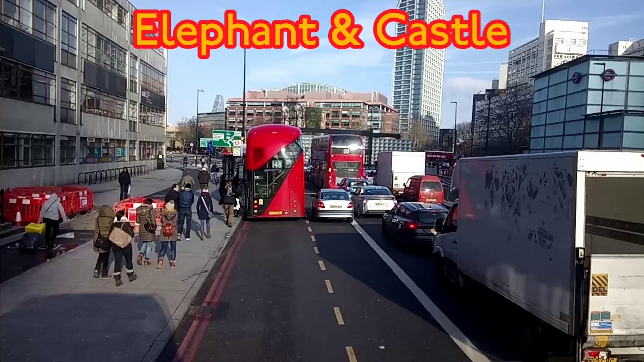 FULL ROUTE VISUAL | London Bus Route 45 - Clapham Park to King's Cross | 2614 (SN18KLE)