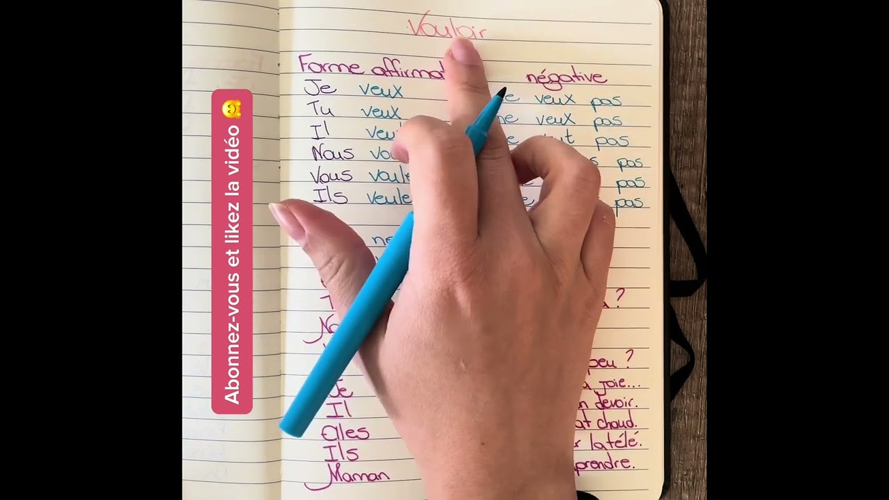 CONJUGAISON DE VERBES : VOULOIR