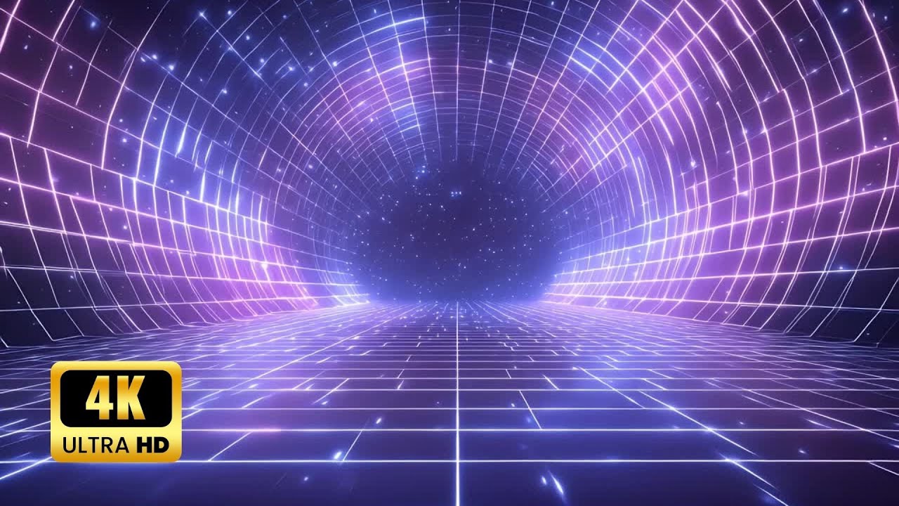 Neon VJ Loop 4K | Party Lights Background | Disco Tunnel Visuals | 30-Minute Endless Compilation